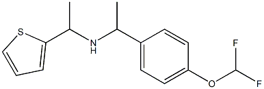 {1-[4-(difluoromethoxy)phenyl]ethyl}[1-(thiophen-2-yl)ethyl]amine Struktur