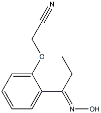 {2-[(1E)-N-hydroxypropanimidoyl]phenoxy}acetonitrile Struktur