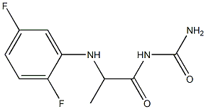 {2-[(2,5-difluorophenyl)amino]propanoyl}urea Struktur