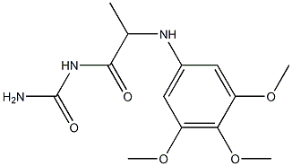 {2-[(3,4,5-trimethoxyphenyl)amino]propanoyl}urea Struktur