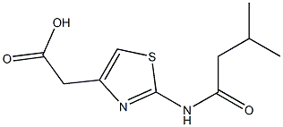 {2-[(3-methylbutanoyl)amino]-1,3-thiazol-4-yl}acetic acid Struktur