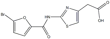 {2-[(5-bromo-2-furoyl)amino]-1,3-thiazol-4-yl}acetic acid Struktur