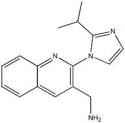 {2-[2-(propan-2-yl)-1H-imidazol-1-yl]quinolin-3-yl}methanamine Struktur