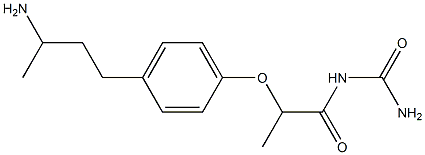 {2-[4-(3-aminobutyl)phenoxy]propanoyl}urea Struktur