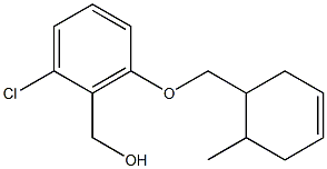 {2-chloro-6-[(6-methylcyclohex-3-en-1-yl)methoxy]phenyl}methanol Struktur