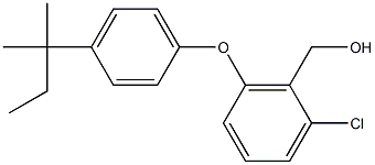 {2-chloro-6-[4-(2-methylbutan-2-yl)phenoxy]phenyl}methanol Struktur