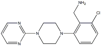 {2-chloro-6-[4-(pyrimidin-2-yl)piperazin-1-yl]phenyl}methanamine Struktur