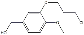 {3-[(3-chloroprop-2-en-1-yl)oxy]-4-methoxyphenyl}methanol Struktur