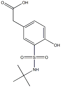 {3-[(tert-butylamino)sulfonyl]-4-hydroxyphenyl}acetic acid Struktur