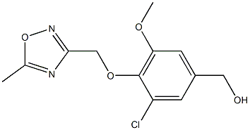 {3-chloro-5-methoxy-4-[(5-methyl-1,2,4-oxadiazol-3-yl)methoxy]phenyl}methanol Struktur