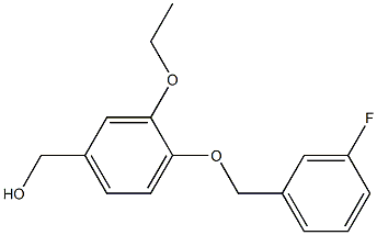 {3-ethoxy-4-[(3-fluorophenyl)methoxy]phenyl}methanol Struktur