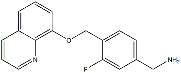 {3-fluoro-4-[(quinolin-8-yloxy)methyl]phenyl}methanamine Struktur