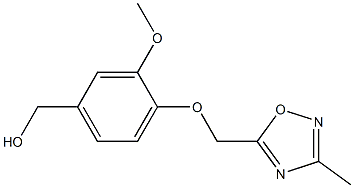 {3-methoxy-4-[(3-methyl-1,2,4-oxadiazol-5-yl)methoxy]phenyl}methanol Struktur