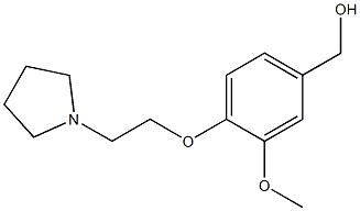 {3-methoxy-4-[2-(pyrrolidin-1-yl)ethoxy]phenyl}methanol Struktur