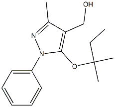 {3-methyl-5-[(2-methylbutan-2-yl)oxy]-1-phenyl-1H-pyrazol-4-yl}methanol Struktur