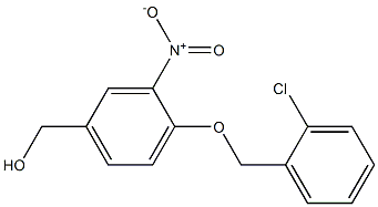 {4-[(2-chlorophenyl)methoxy]-3-nitrophenyl}methanol Struktur