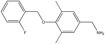 {4-[(2-fluorophenyl)methoxy]-3,5-dimethylphenyl}methanamine Struktur