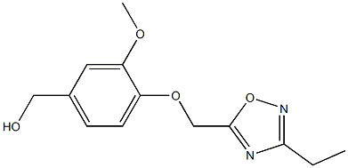 {4-[(3-ethyl-1,2,4-oxadiazol-5-yl)methoxy]-3-methoxyphenyl}methanol Struktur