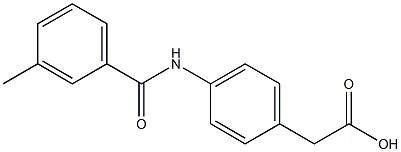 {4-[(3-methylbenzoyl)amino]phenyl}acetic acid Struktur