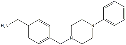 {4-[(4-phenylpiperazin-1-yl)methyl]phenyl}methanamine Struktur