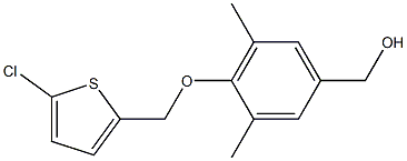 {4-[(5-chlorothiophen-2-yl)methoxy]-3,5-dimethylphenyl}methanol Struktur