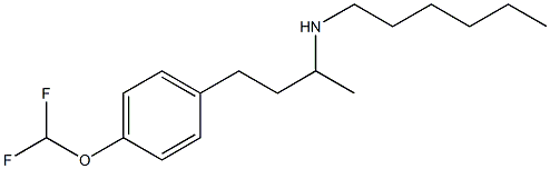 {4-[4-(difluoromethoxy)phenyl]butan-2-yl}(hexyl)amine Struktur