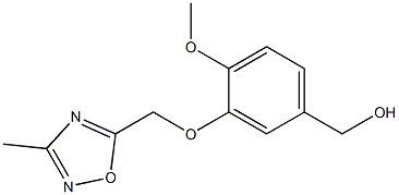 {4-methoxy-3-[(3-methyl-1,2,4-oxadiazol-5-yl)methoxy]phenyl}methanol Struktur