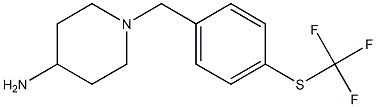 1-({4-[(trifluoromethyl)sulfanyl]phenyl}methyl)piperidin-4-amine Struktur