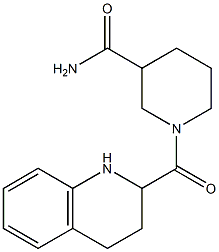 1-(1,2,3,4-tetrahydroquinolin-2-ylcarbonyl)piperidine-3-carboxamide Struktur