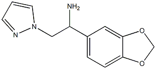 1-(1,3-benzodioxol-5-yl)-2-(1H-pyrazol-1-yl)ethanamine Struktur