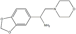 1-(1,3-benzodioxol-5-yl)-2-morpholin-4-ylethanamine Struktur