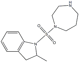 1-(1,4-diazepane-1-sulfonyl)-2-methyl-2,3-dihydro-1H-indole Struktur