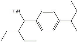 1-(1-amino-2-ethylbutyl)-4-(butan-2-yl)benzene Struktur