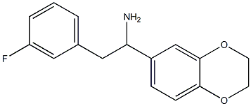 1-(2,3-dihydro-1,4-benzodioxin-6-yl)-2-(3-fluorophenyl)ethan-1-amine Struktur