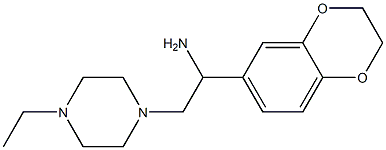 1-(2,3-dihydro-1,4-benzodioxin-6-yl)-2-(4-ethylpiperazin-1-yl)ethanamine Struktur