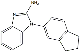 1-(2,3-dihydro-1H-inden-5-yl)-1H-1,3-benzodiazol-2-amine Struktur