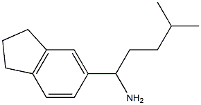 1-(2,3-dihydro-1H-inden-5-yl)-4-methylpentan-1-amine Struktur