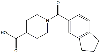 1-(2,3-dihydro-1H-inden-5-ylcarbonyl)piperidine-4-carboxylic acid Struktur