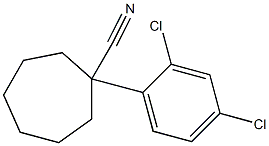 1-(2,4-dichlorophenyl)cycloheptane-1-carbonitrile Struktur