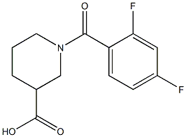 1-(2,4-difluorobenzoyl)piperidine-3-carboxylic acid Struktur