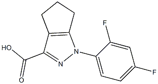 1-(2,4-difluorophenyl)-1,4,5,6-tetrahydrocyclopenta[c]pyrazole-3-carboxylic acid Struktur