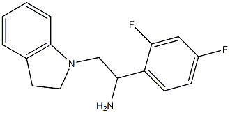 1-(2,4-difluorophenyl)-2-(2,3-dihydro-1H-indol-1-yl)ethanamine Struktur