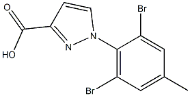 1-(2,6-dibromo-4-methylphenyl)-1H-pyrazole-3-carboxylic acid Struktur