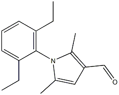 1-(2,6-diethylphenyl)-2,5-dimethyl-1H-pyrrole-3-carbaldehyde Struktur