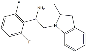 1-(2,6-difluorophenyl)-2-(2-methyl-2,3-dihydro-1H-indol-1-yl)ethan-1-amine Struktur