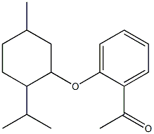 1-(2-{[5-methyl-2-(propan-2-yl)cyclohexyl]oxy}phenyl)ethan-1-one Struktur