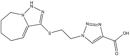 1-(2-{5H,6H,7H,8H,9H-[1,2,4]triazolo[3,4-a]azepin-3-ylsulfanyl}ethyl)-1H-1,2,3-triazole-4-carboxylic acid Struktur