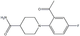 1-(2-acetyl-4-fluorophenyl)piperidine-4-carboxamide Struktur