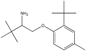 1-(2-amino-3,3-dimethylbutoxy)-2-tert-butyl-4-methylbenzene Struktur