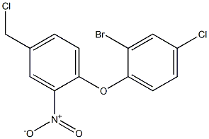 1-(2-bromo-4-chlorophenoxy)-4-(chloromethyl)-2-nitrobenzene Struktur